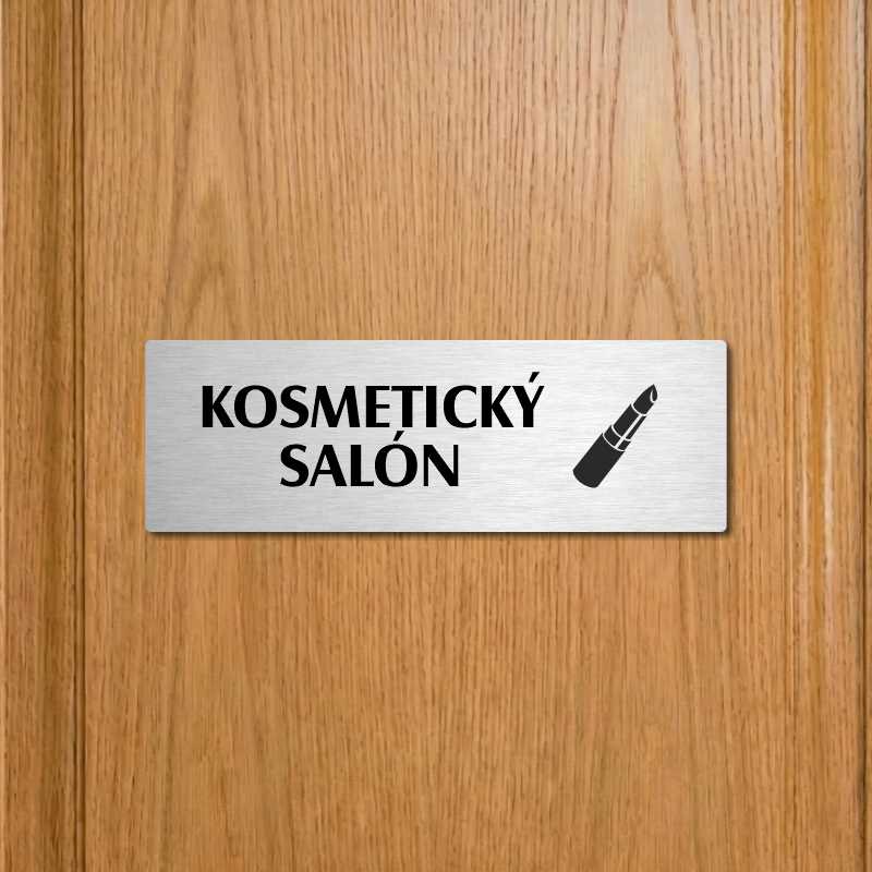 Kosmetický salón, 200x66mm, zlatá popiska s dvojtým rámečkem